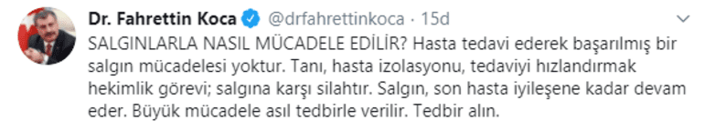 Bakan Koca'dan kritik mesaj 1 Son dakika... Bakan Kocadan kritik mesaj