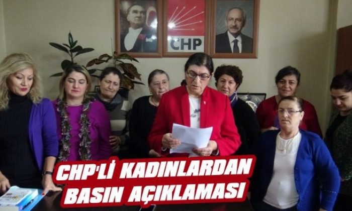 CHP Kars Kadın Kolları Başkanı Nazan Demirci de, yapılan basın açıklaması