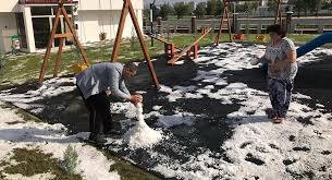 Kars'ta Dolu sebebiyle şehir beyaza büründü 1 indir 62