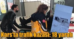 Kars ’ta trafik kazası: 18 yaralı 1 565078