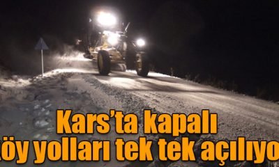 Kars’ta kapalı köy yolları tek tek açılıyor