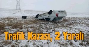 Kars'ta Trafik Kazası, 2 Yaralı! 1 Kars'ta Trafik Kazası, 2 Yaralı!