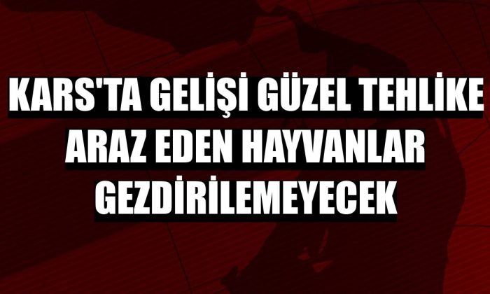 Kars’ta tehlike araz eden hayvanlar gezdirilemeyecek