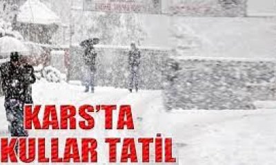 Kars’ta Okullara Kar Tatili