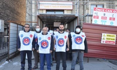 Kars’ta sağlık çalışanları haklarında iyileştirme istiyor