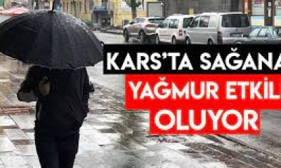 Kars’ta sağanak yağmur etkili oluyor