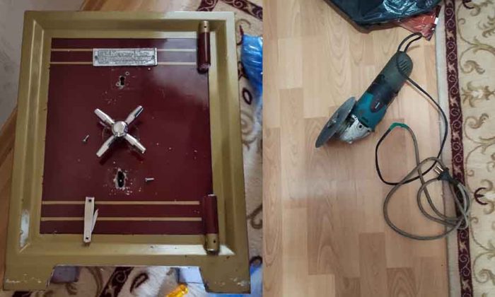 Kars’ta hırsız çelik kasayı açarken yakalandı