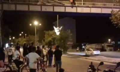 Iğdır’da üst geçitte intihar girişimi