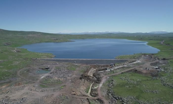 Kars Arpaçay Koçköy Göleti’nde çalışmalar tamamlanmak üzere
