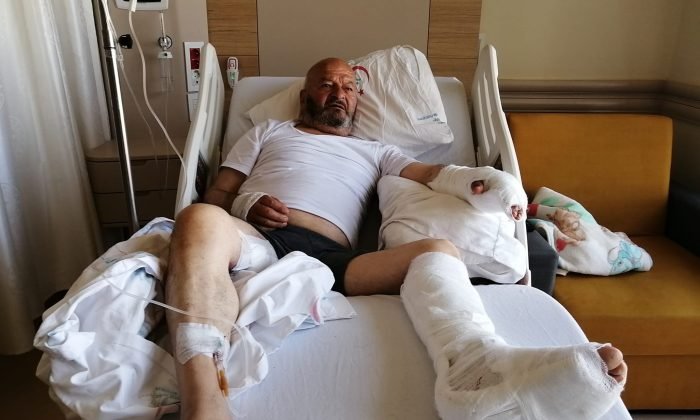 Ayının saldırısına uğrayan yaşlı adam tedavi altına alındı