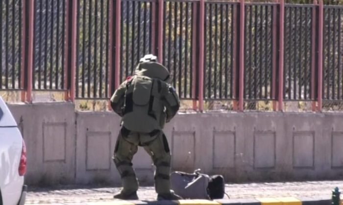 Kars’ta fünye ile patlatılan çantadan elma ve ceviz çıktı