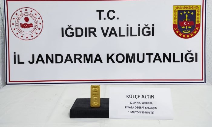 Iğdır da1 milyon 50 bin lira değerinde külçe altın ele geçirildi