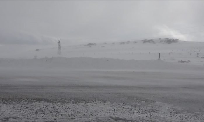 Sahara Geçidinde kar yağışı ve tipi ulaşımı olumsuz etkiliyor