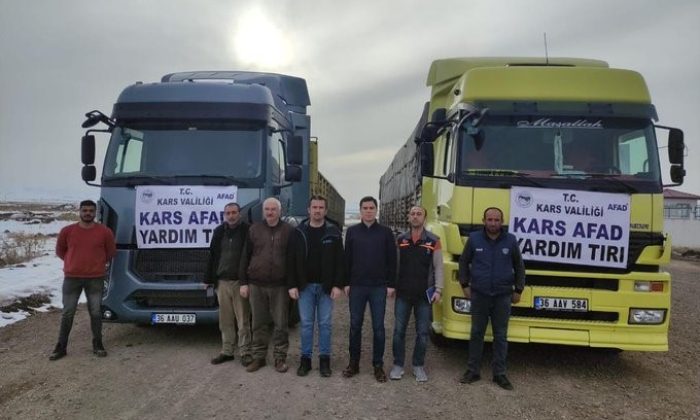 Kars’ta deprem bölgesine et desteği